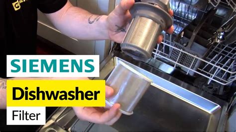 How To Replace The Dishwasher Filter On A Siemens Dishwasher Youtube