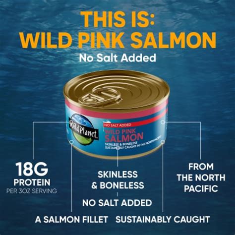 Wild Planet Wild Pink No Salt Added Salmon 6 Oz Kroger