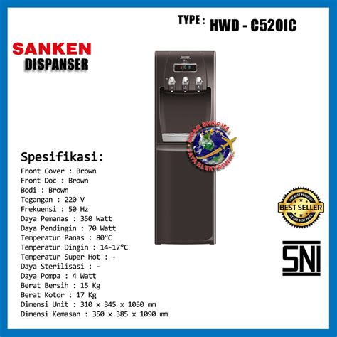 Dispenser Sanken Hwd C520ic Lazada Indonesia