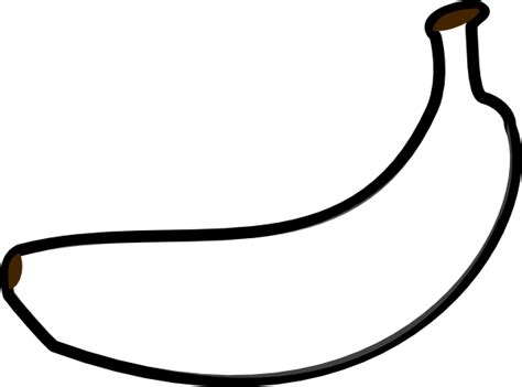 Banana Outline Clip Art at Clker.com - vector clip art online, royalty free & public domain