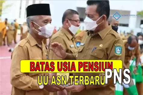 UU ASN Terbaru Resmi Berlaku Batas Usia Pensiun PNS Jabatan Fungsional