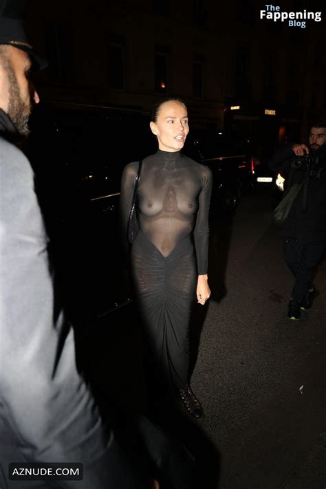 Natasha Poly Sexy Flashes Her Hot Tits At Lila Moss Birthday In Paris Aznude