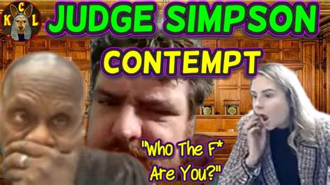 Rude Guy CUSSES OUT Prosecutor But FAN Of JUDGE Simpson Contempt