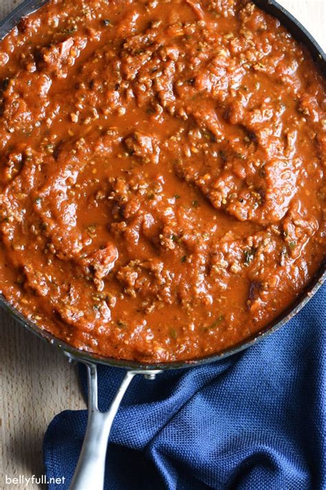 The Best Homemade Spaghetti Sauce Belly Full