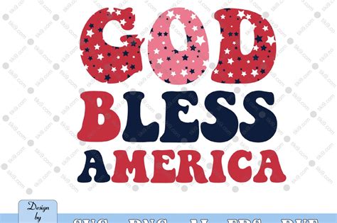 God Bless America Svg Retro Patriotic Svg 4th July Svg America