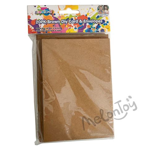 Create It 20pk Brown DIY Card And Envelope DIY Gift Tags Kraft Paper