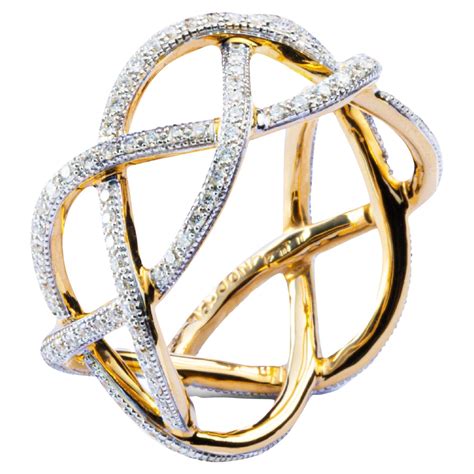 Alex Jona White Diamond Baguette Karat Yellow Gold Eternity Band