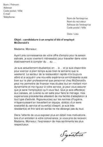 Titre Mod Les De Lettre De Motivation Pour Un Job Tudiant Chez