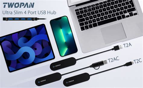 Amazon TWOPAN 4 Port USB Hub 3 0 Adapter Ultra Slim USB Splitter