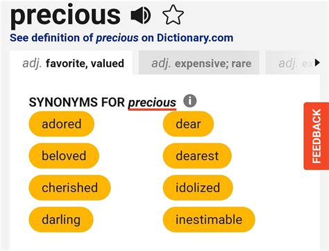 Synonyms For Precious Synonym Precious Dear