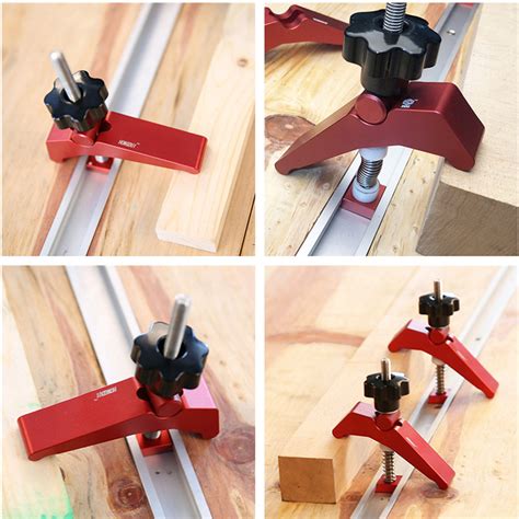 Points Mall Hongdui Pcs Red Quick Acting Hold Down Clamp Aluminum