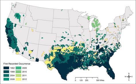 Spread of wild pigs in the contiguous United States. This map ...