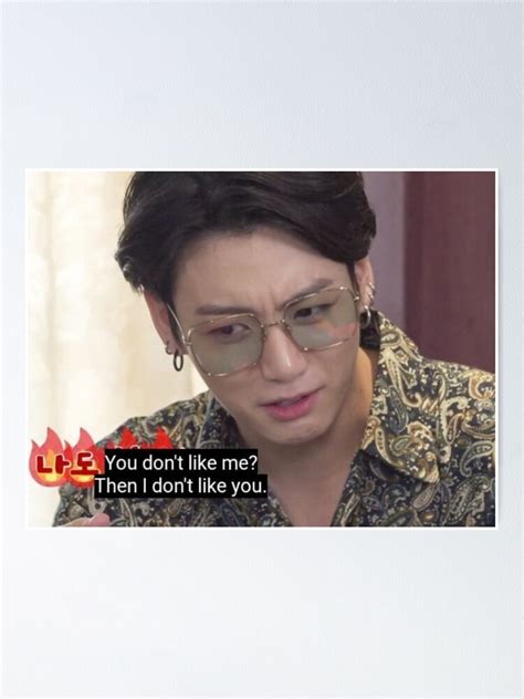 Jeon Jungkook Meme Poster For Sale By Glacieux Redbubble