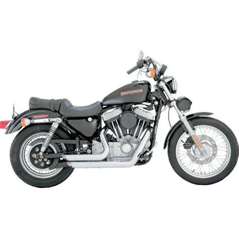 VANCE & HINES SHORTSHOTS EXHAUST CHROME HARLEY SPORTSTER 883R 1200R XL ...