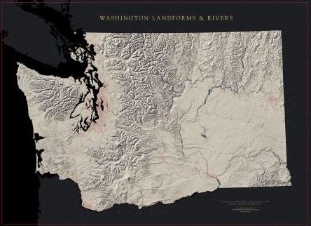 Washington Lakes And Rivers Map