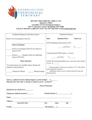 Fillable Online Agts RETURN THIS FORM BY APRIL 21 TO Registrars Office