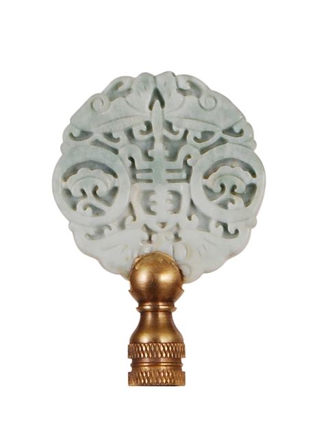 Hand Carving Green Jade Brass Base – The Lamp Shade