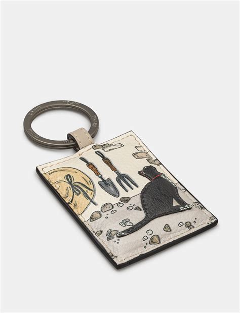 Country Cottage Black Cat Leather Keyring Leather Keyring By Yoshi