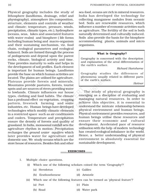 Ncert Book Class 11 Geography Chapter 1 Geography As A Discipline