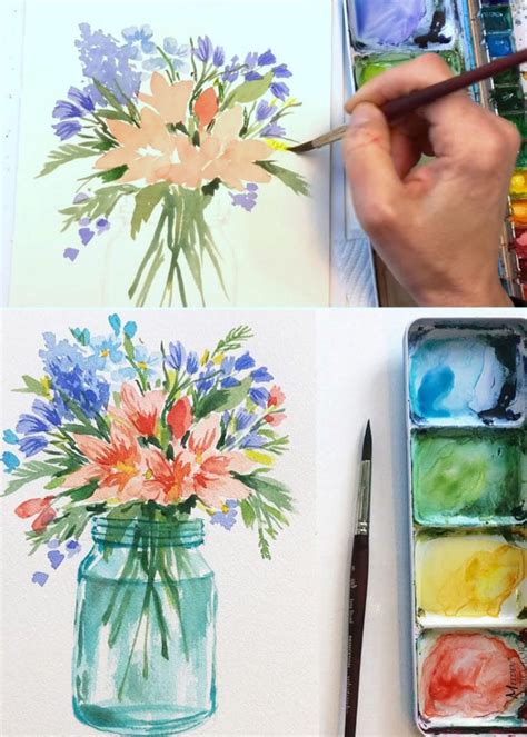 20 Best Watercolor Flowers Tutorials Videos A Piece Of Rainbow