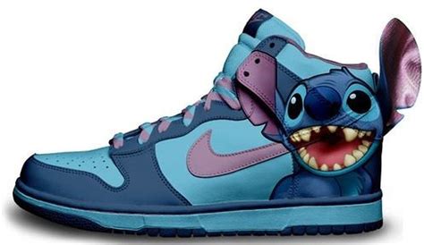 Nike Air Force One Tall Disney Shoes Stitch Clothes Designer Shoes