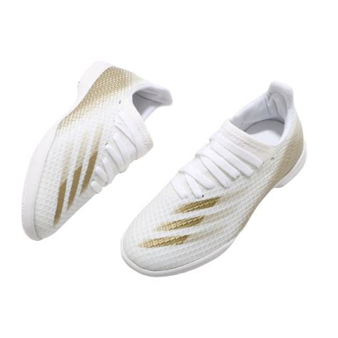 Adidas X Ghosted Indoor Gs Cloud White Metallic Gold Oct