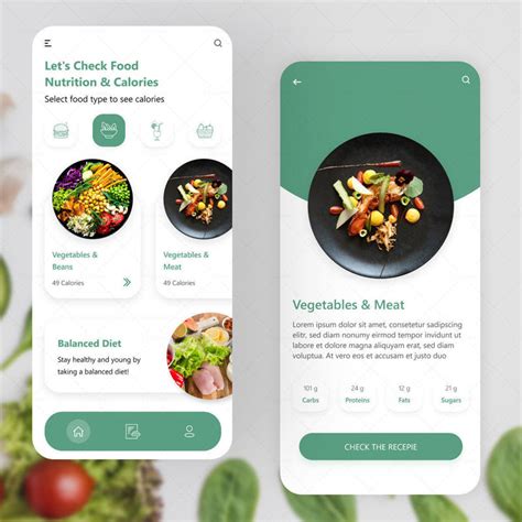 Nutrition App Design UI UX