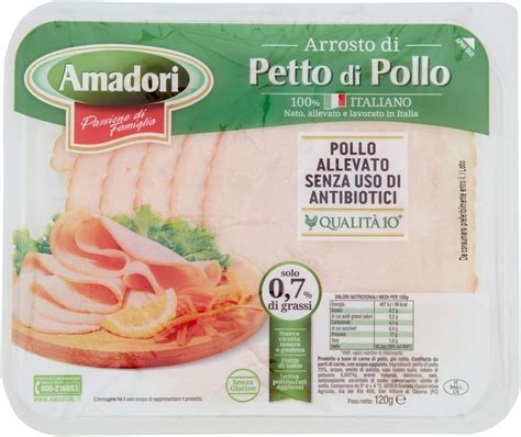 Amadori Arrosto Di Petto Di Pollo 120g Amazon It Alimentari E Cura