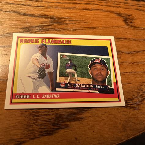 Cc Sabathia Fleer Rookie Flashback Insert Of Cleveland