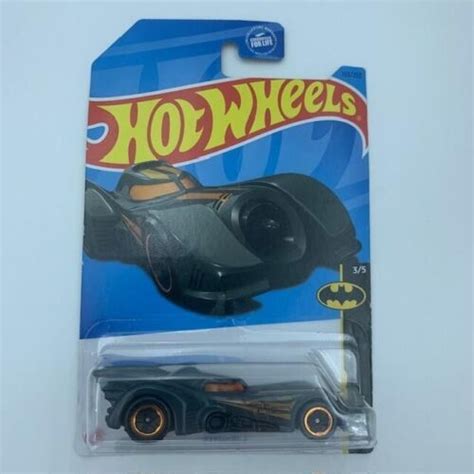 Hot Wheels Mattel 2023 Batmobile Card 103 250 Dark Gray Orange