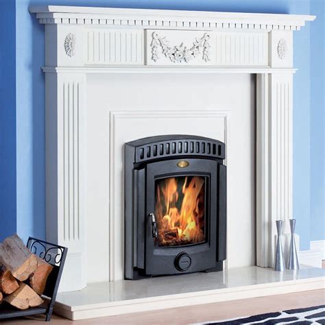 Clarke 6909915 Beaulieu Black Cast Iron Insert Wood And Coal Burning Stove 18000btu 5kw