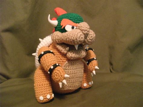 Bowser Doll Super Mario Brothers Crochet Amigurumi Bowser Etsy