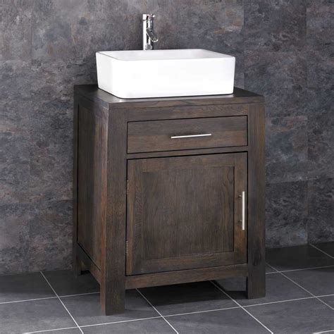 Solid Wenge Dark Oak Bathroom Cabinet Bundle With Choice Of White