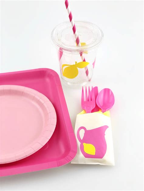 Pink Lemonade Party Cups Pink Lemonade Birthday Lemonade Etsy