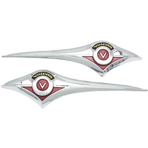 Gas Tank Emblem Badge Decals Chrome For Kawasaki Vulcan Vn