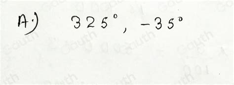 Solved An Angle Has A Reference Angle Measuring 35° And Its Terminal