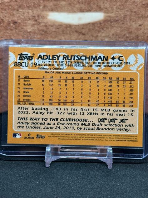 2023 Topps Chrome Update Adley Rutschman Rc 1988 Rookie 88cu 19