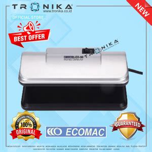 Jual Mesin Pendeteksi Uang Palsu Ecomac Led 50 Original Garansi Resmi