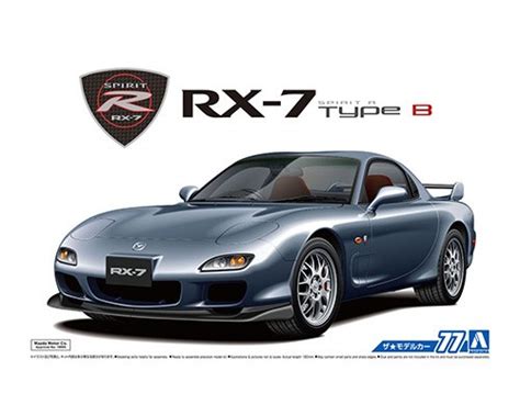 124 Scale Aoshima Mazda Rx7 Fd3s Spirit R Type B 2002 Model Kit 76p