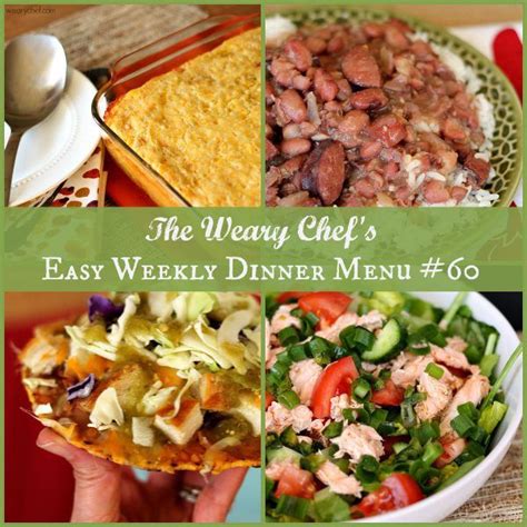 Easy Weekly Dinner Menu 60 Simple Southern Dinners The Weary Chef