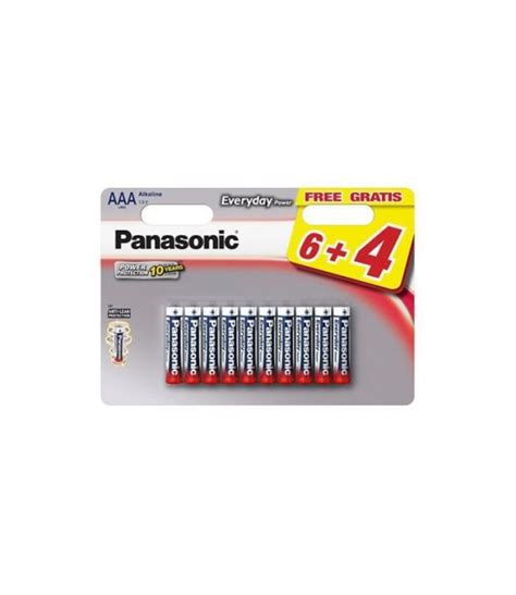 Lot De 10 Piles LR03 1 5V AAA Panasonic