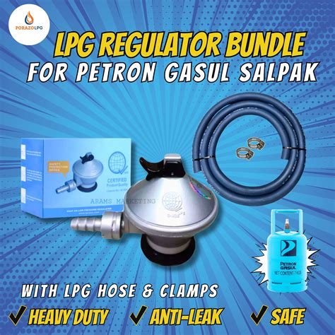 LPG Gas Regulator For Petron Gasul With Hose TPA LR2620BR DE SALPAK