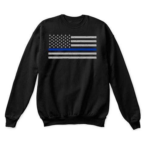 Thin Blue Line Classic Crewneck Sweatshirt Thin Blue Line Usa Official