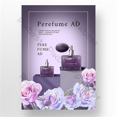 Luxury Purple Gradient Premium Texture Perfume Poster Promotional Template Psd Free Download