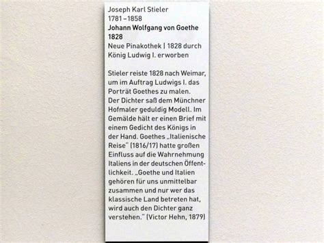 Johann Wolfgang Von Goethe Joseph Karl Stieler 1828