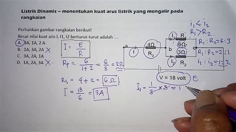 Tutorial Listrik Dinamis 1 Menentukan Kuat Arus Listrik Pada Tiap Hambatan Fisika Smp Youtube