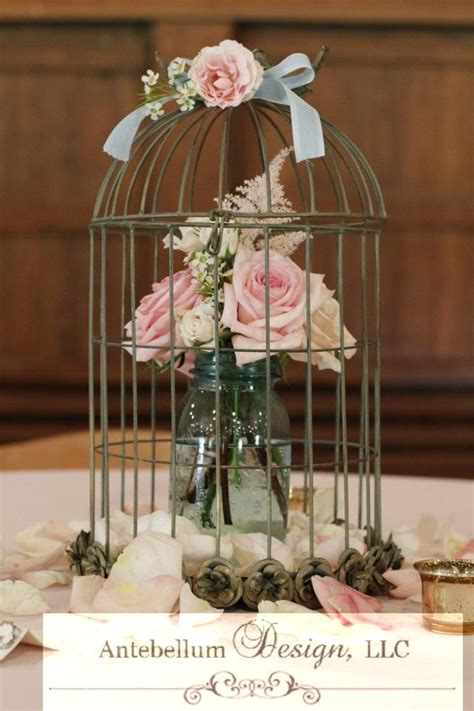 Pin By Antebellum Design Llc On Vintage Weddings Bird Cage Centerpiece Bird Cage Decor Bird