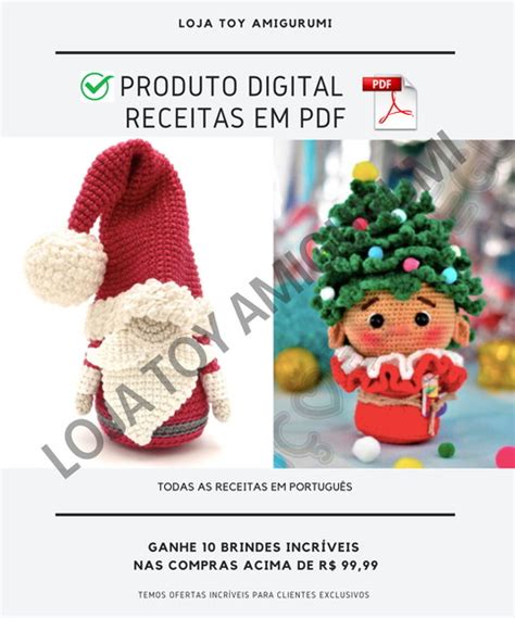 Receita Amigurumi Gnomo E Arvore De Natal Pdf No Elo7 TOY AMIGURUMI