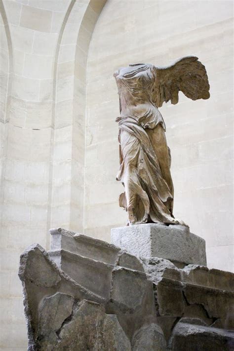 Nike Of Samothrace Of The Famous Louvre Museum At Paris Editorial Stock