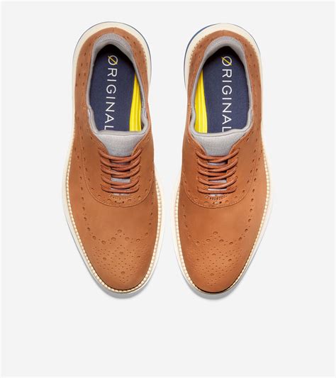 Mens Øriginalgrand Ultra Wingtip Oxford In British Tan Nubuck Cole Haan